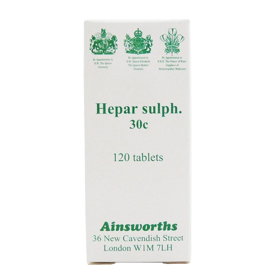 Ainsworths Hepar sulph 30c 120 tabs